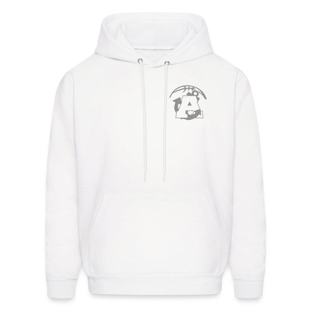 Too Busy Getting Buckets Aptos High Basketball Men's Hoodie - white