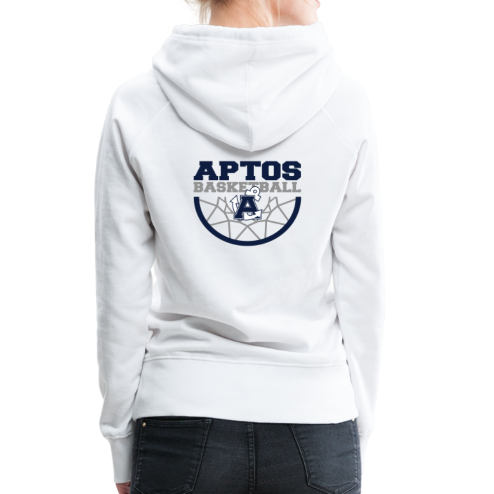 Aptos High Basketball DUNK Women's Premium Hoodie - white