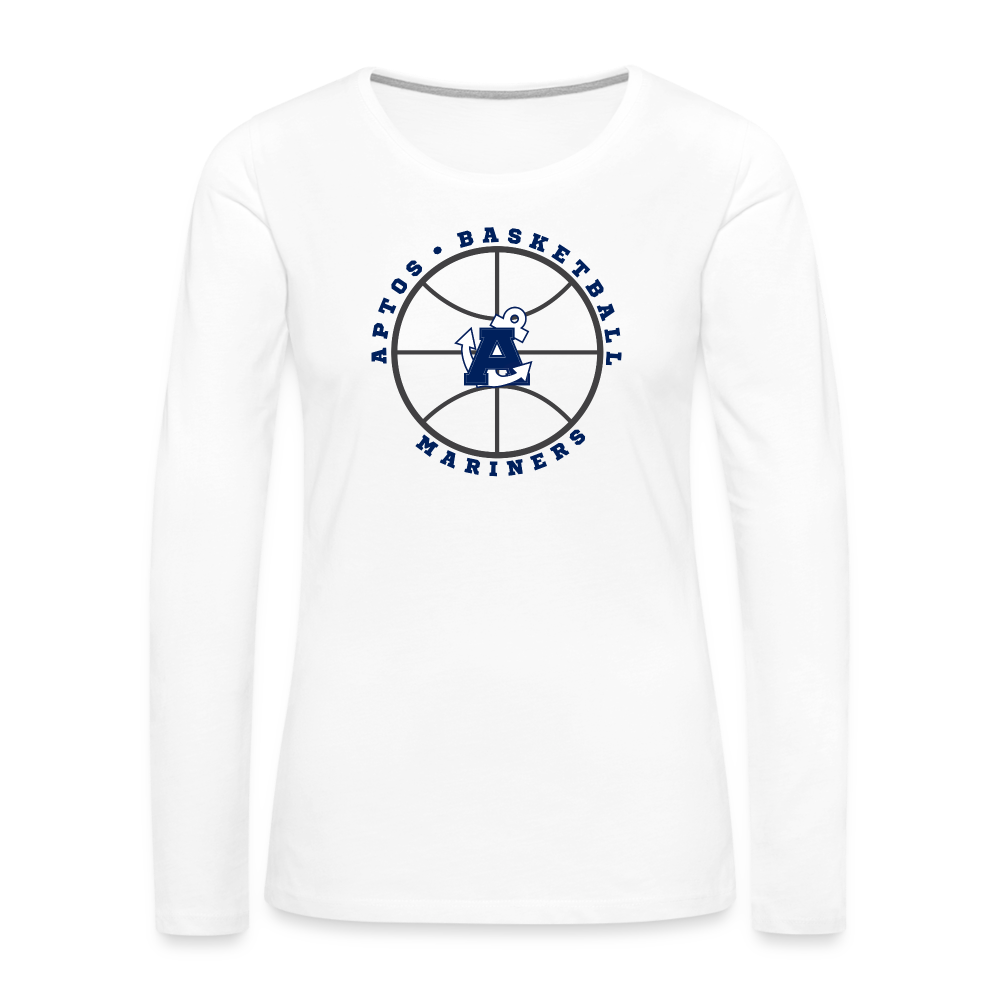 Ball is Life Aptos High Basketball Women's Premium Long Sleeve T-Shirt - white