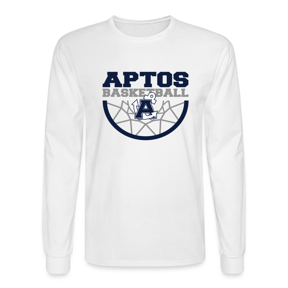 Aptos High School DUNK Men's Long Sleeve T-Shirt - white