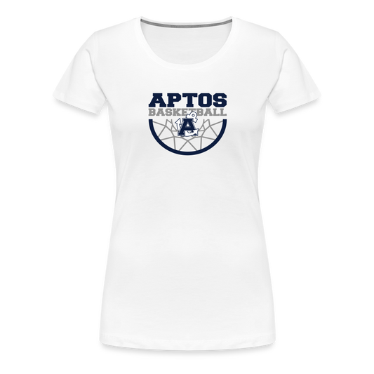 Aptos High Basketball  DUNK Women’s Premium T-Shirt - white