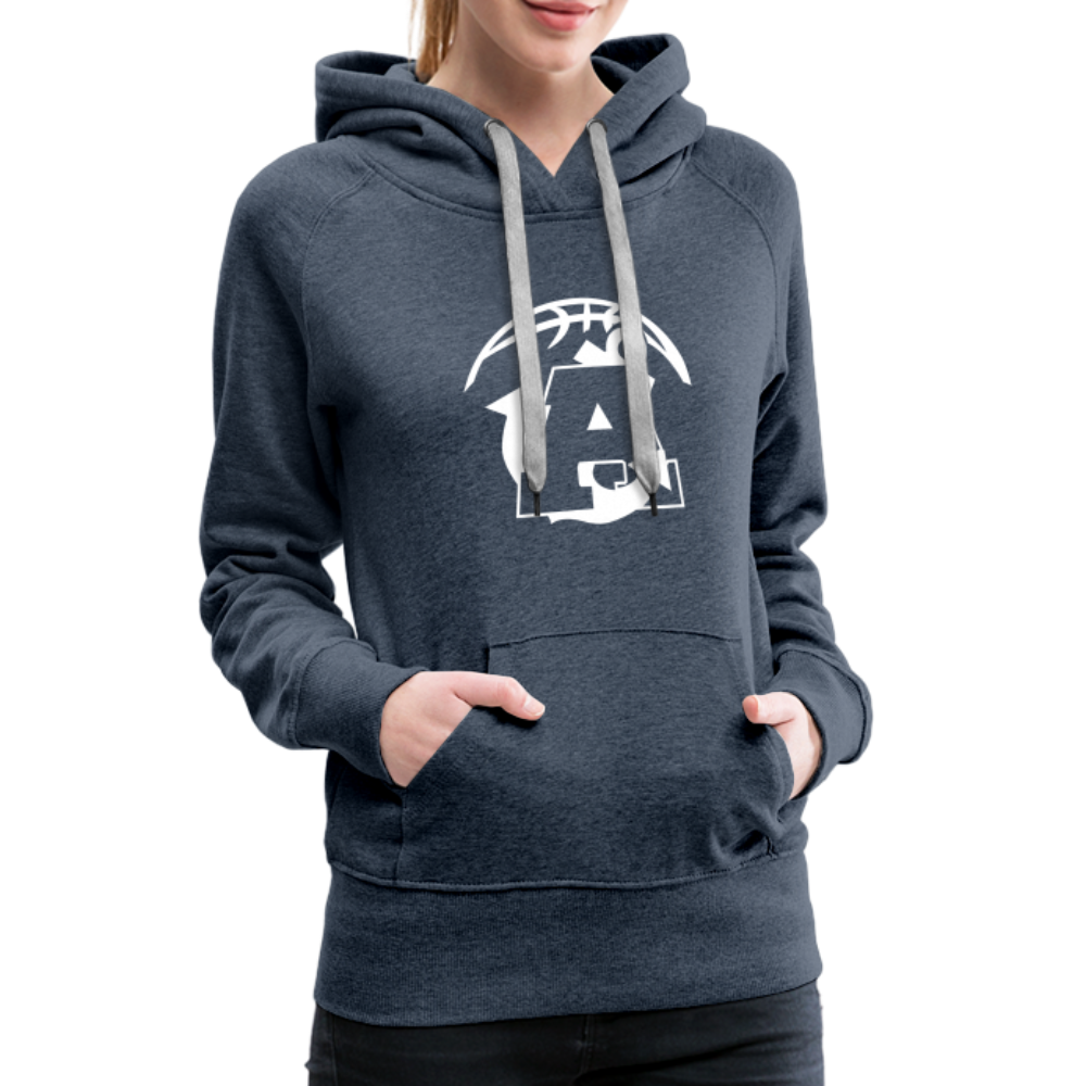 All In Aptos High Basketball Women’s Premium Hoodie - heather denim