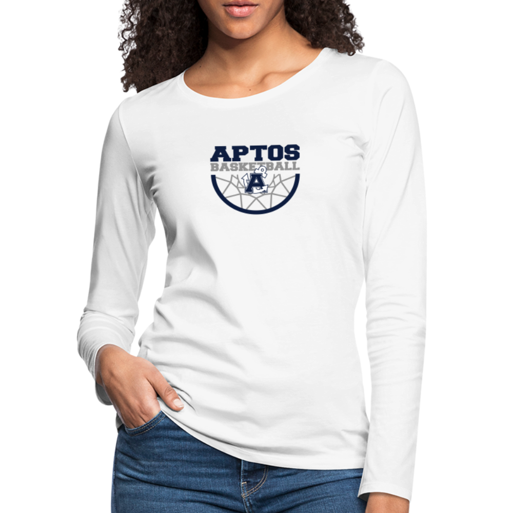 Aptos High Basketball DUNK Women's Premium Long Sleeve T-Shirt - white