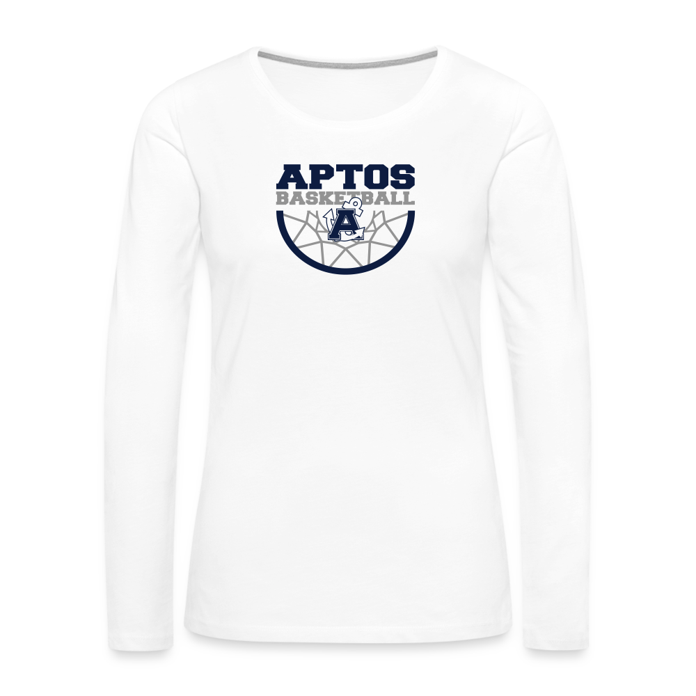 Aptos High Basketball DUNK Women's Premium Long Sleeve T-Shirt - white