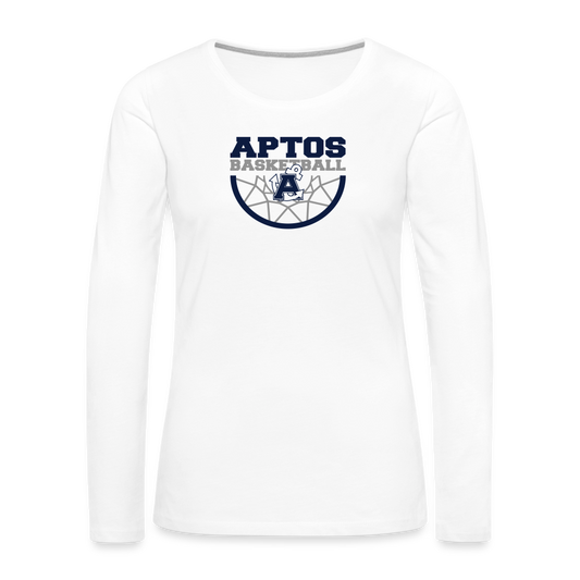 Aptos High Basketball DUNK Women's Premium Long Sleeve T-Shirt - white