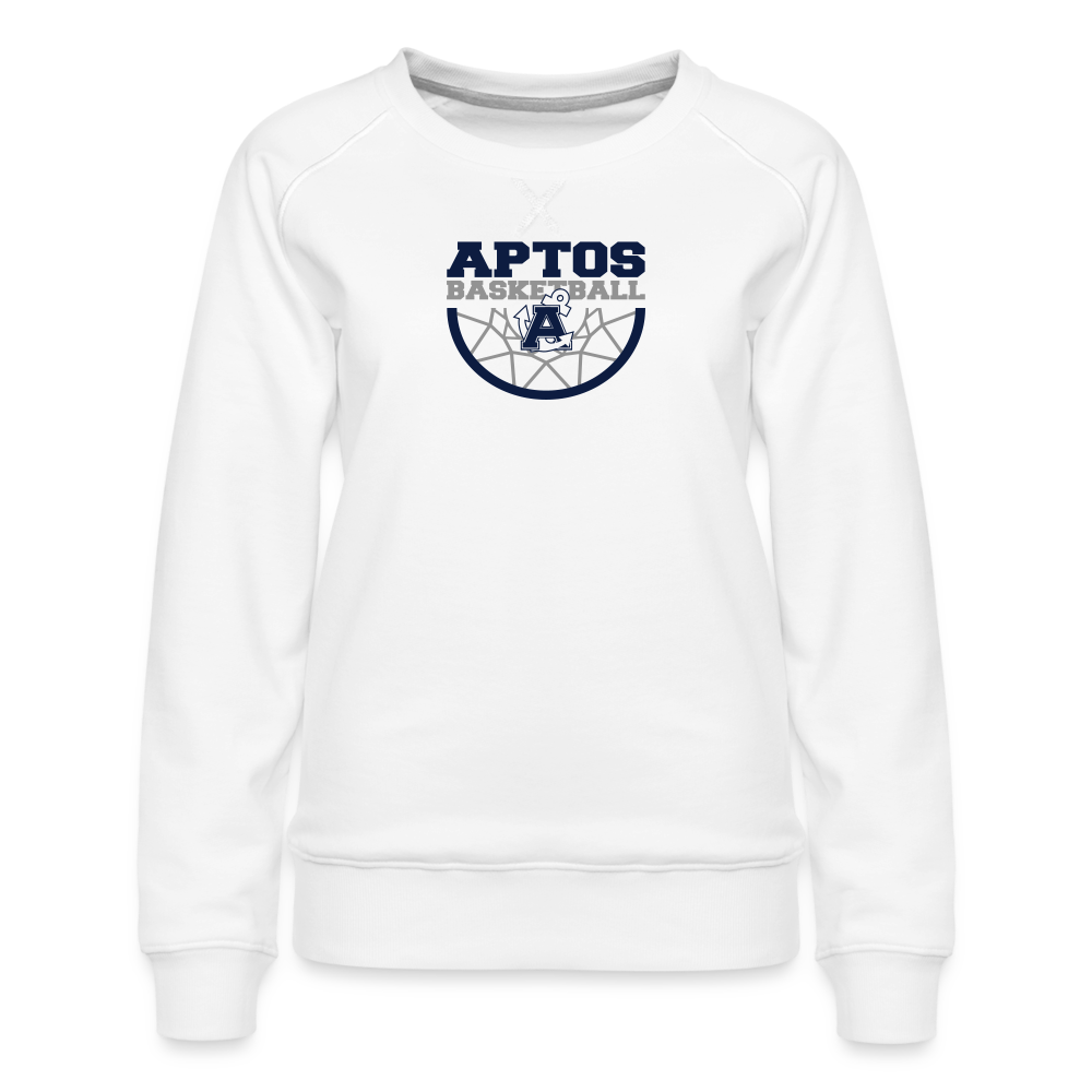 Aptos High Basketball DUNK Women’s Premium Crew Sweatshirt - white