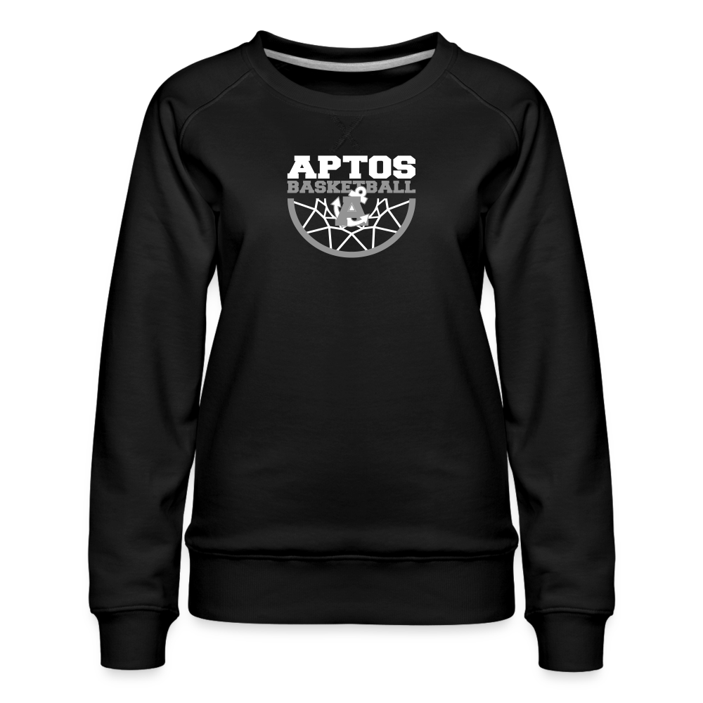 Aptos High Basketball DUNK Women’s Premium Crew Sweatshirt - black