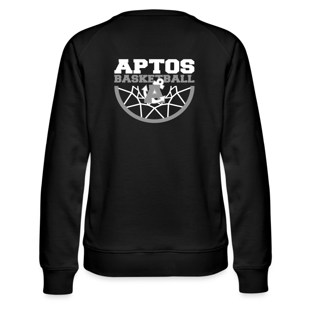 Aptos High Basketball DUNK Women’s Premium Crew Sweatshirt - black