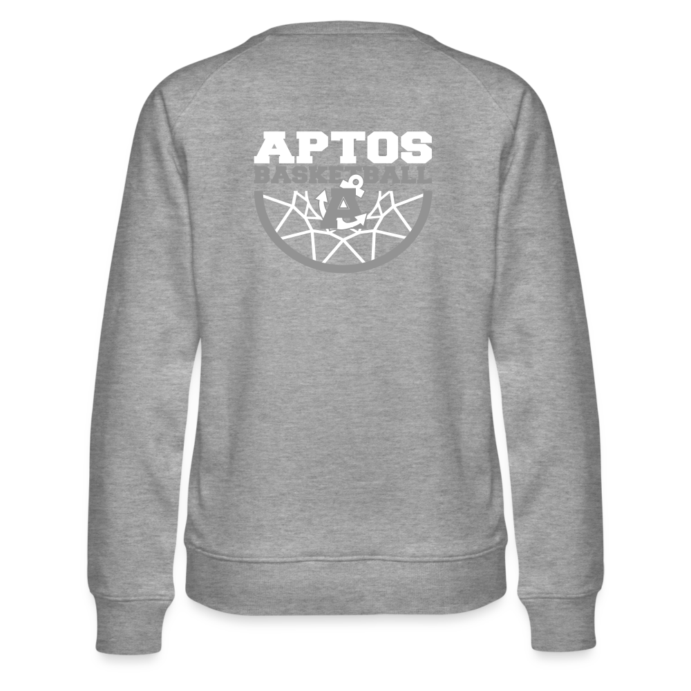 Aptos High Basketball DUNK Women’s Premium Crew Sweatshirt - heather grey