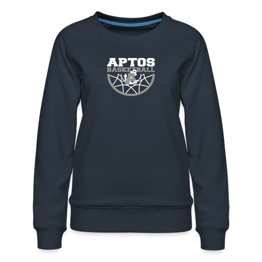 Aptos High Basketball DUNK Women’s Premium Crew Sweatshirt - navy