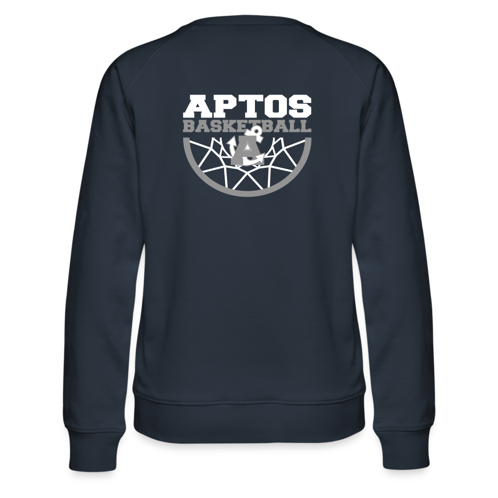 Aptos High Basketball DUNK Women’s Premium Crew Sweatshirt - navy