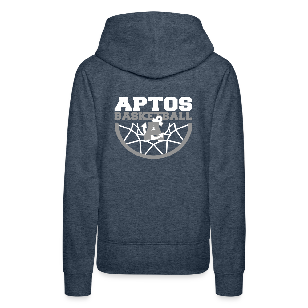 Aptos High Basketball DUNK Women’s Premium Hoodie - heather denim