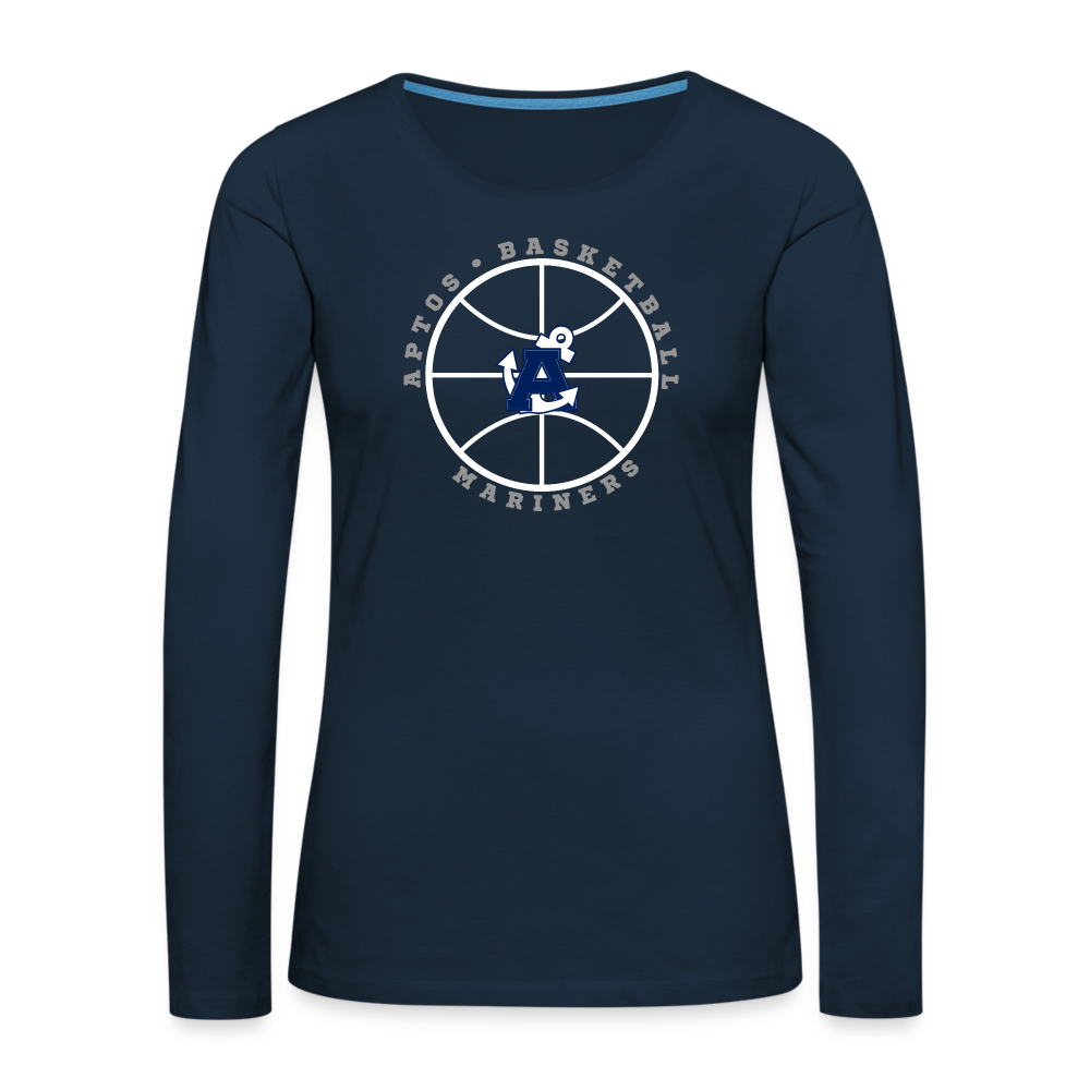 Ball is Life Aptos High Basketball Women's Premium Long Sleeve T-Shirt - deep navy