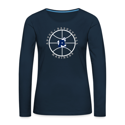 Ball is Life Aptos High Basketball Women's Premium Long Sleeve T-Shirt - deep navy