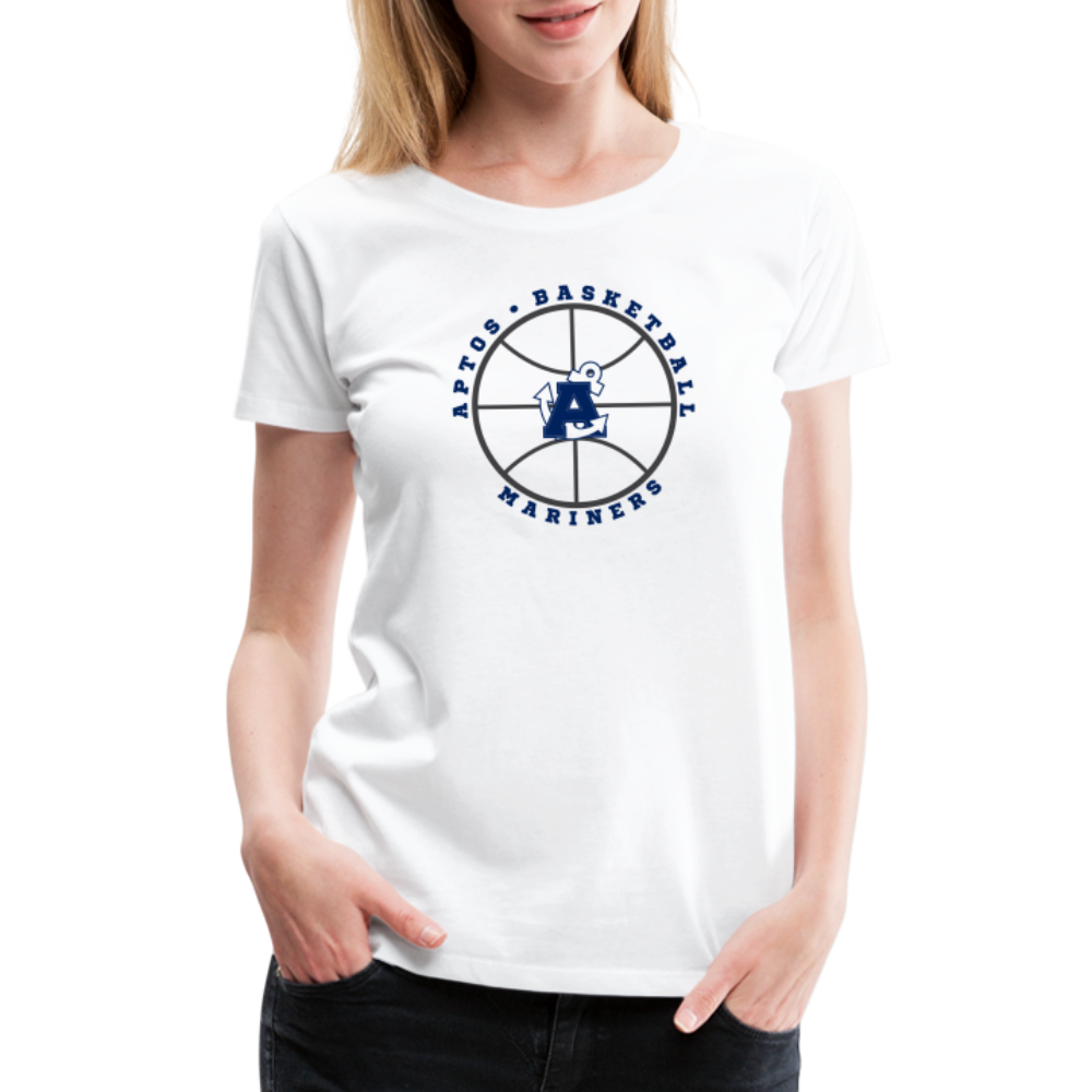 Ball is Life Aptos High Basketball Women’s Premium T-Shirt - white