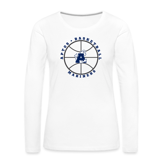 Ball is Life Aptos High Basketball Women's Premium Long Sleeve T-Shirt - white