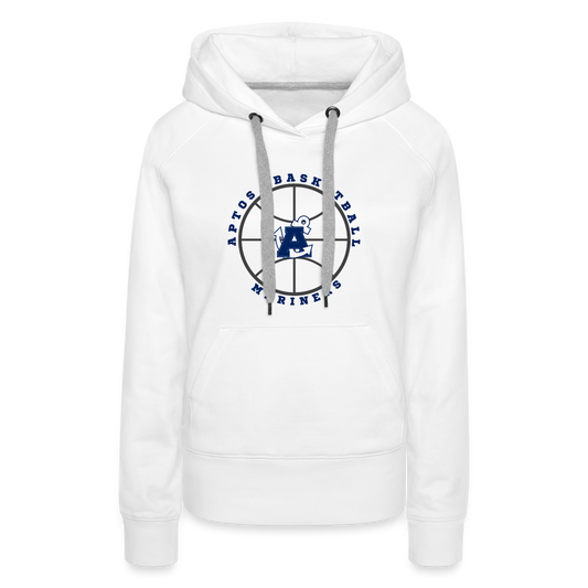 Ball is Life Aptos High Basketball Women’s Premium Hoodie - white