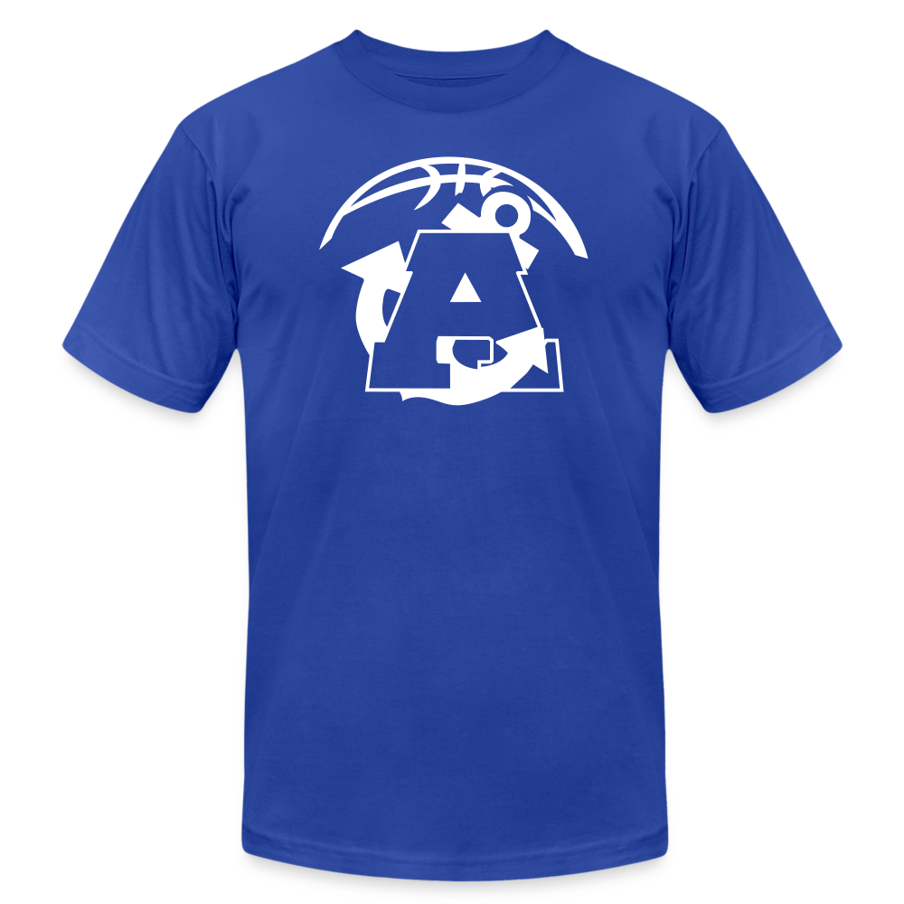 All In Aptos High Basketball Jersey T-Shirt by Bella + Canvas - royal blue