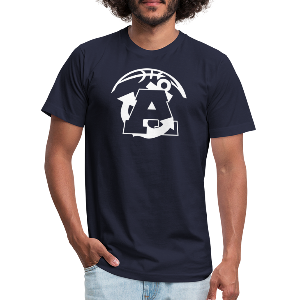 All In Aptos High Basketball Jersey T-Shirt by Bella + Canvas - navy