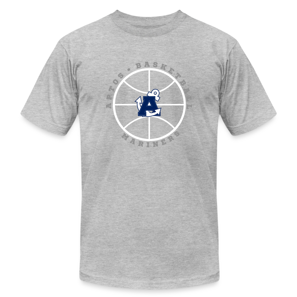 Ball is Life Aptos High Basketball Jersey T-Shirt by Bella + Canvas - heather gray