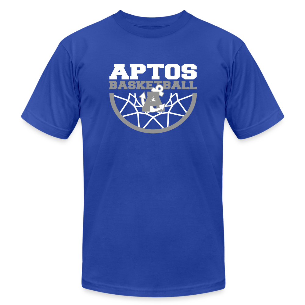 Aptos High Basketball DUNK Jersey T-Shirt by Bella + Canvas - royal blue