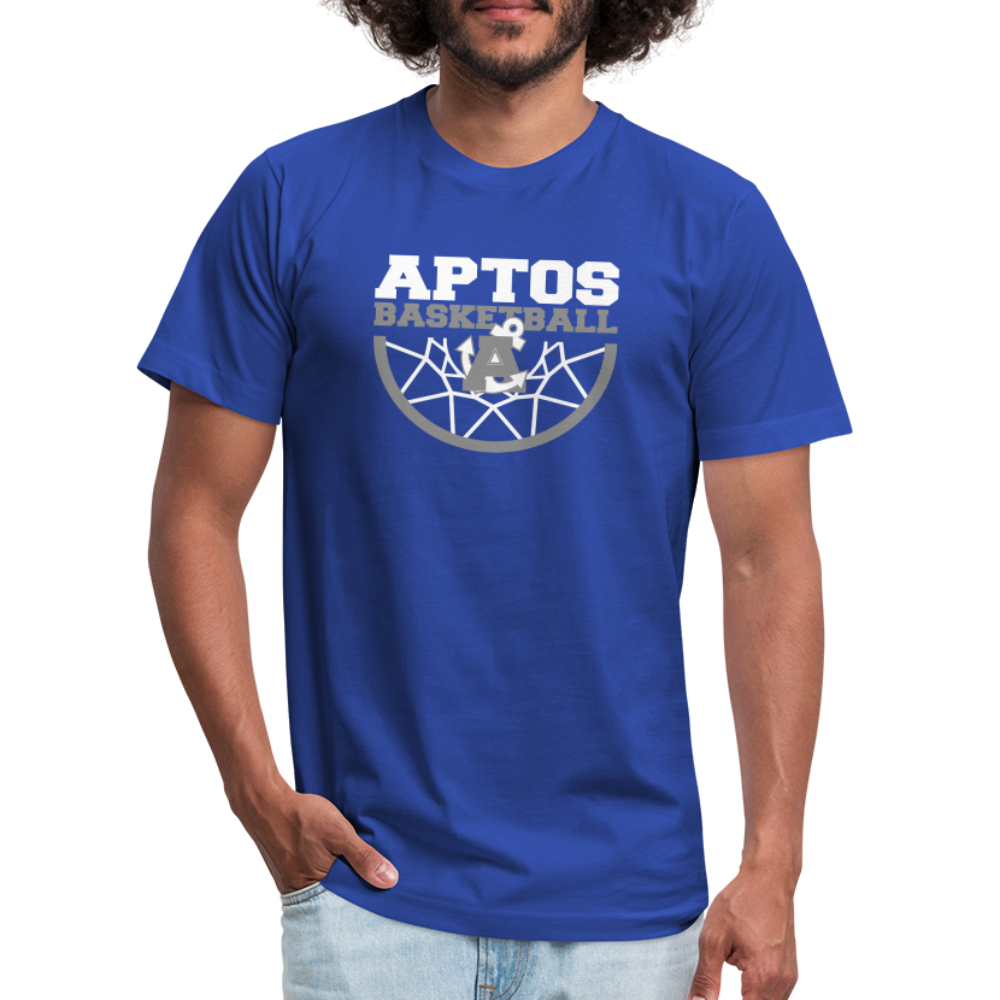 Aptos High Basketball DUNK Jersey T-Shirt by Bella + Canvas - royal blue