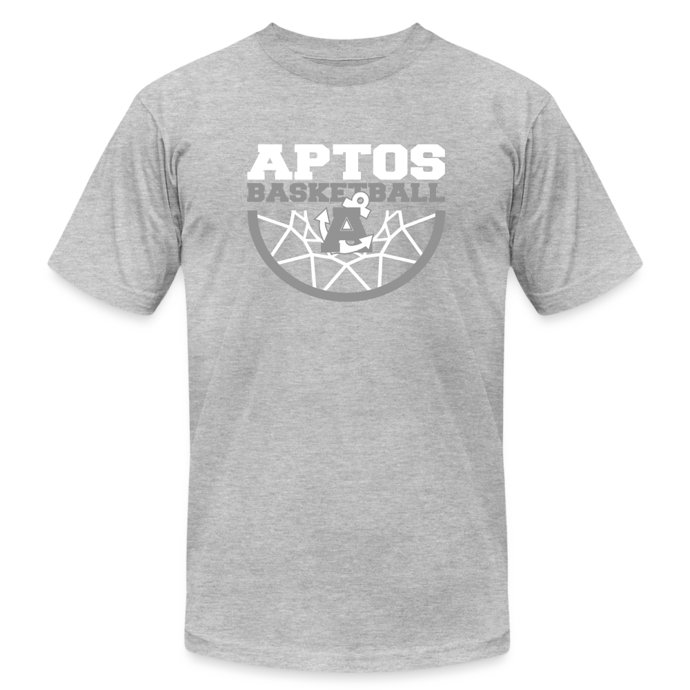 Aptos High Basketball DUNK Jersey T-Shirt by Bella + Canvas - heather gray