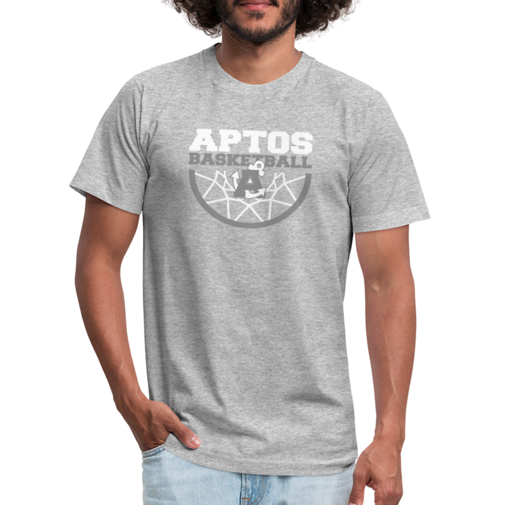 Aptos High Basketball DUNK Jersey T-Shirt by Bella + Canvas - heather gray