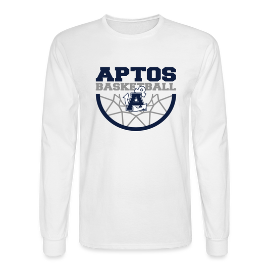 Aptos High School DUNK Men's Long Sleeve T-Shirt - white