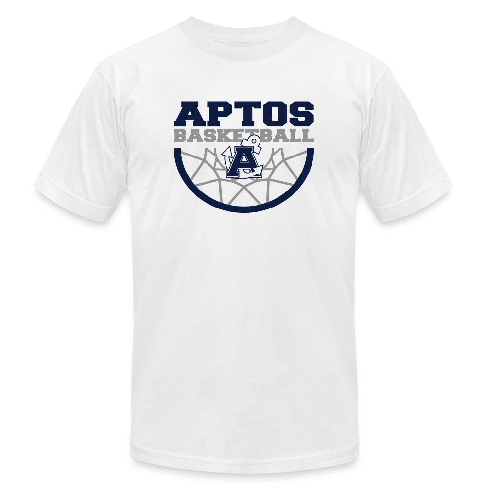 Aptos High Basketball DUNK Jersey T-Shirt by Bella + Canvas - white