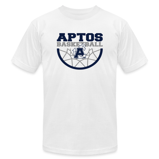 Aptos High Basketball DUNK Jersey T-Shirt by Bella + Canvas - white