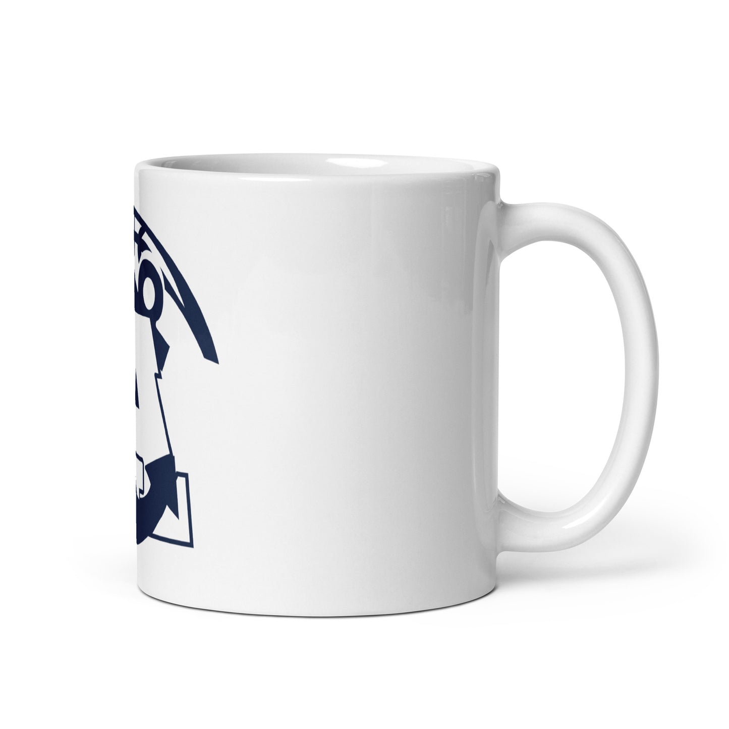 All In Aptos High Basketball White glossy mug