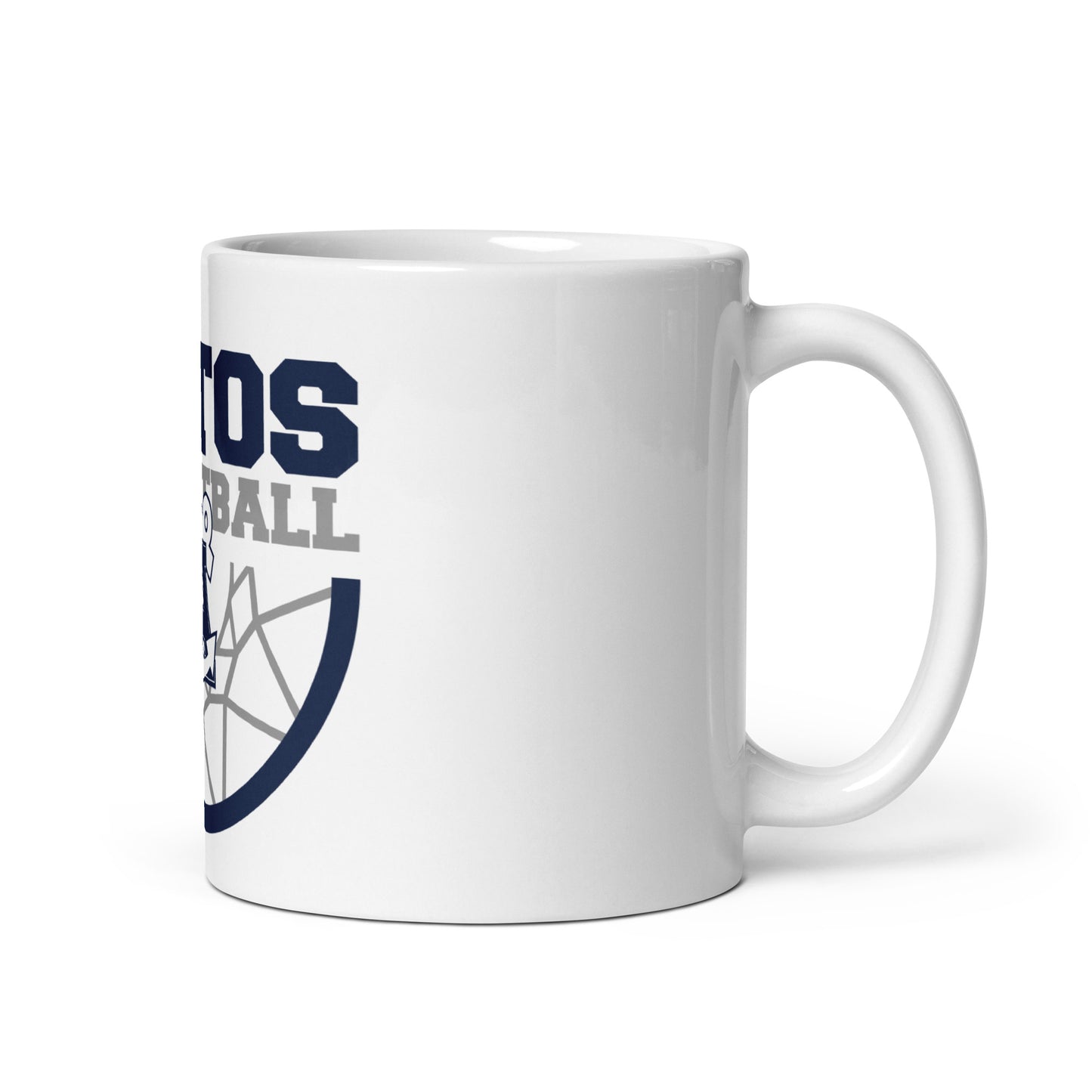 Aptos High Basketball DUNK White glossy mug